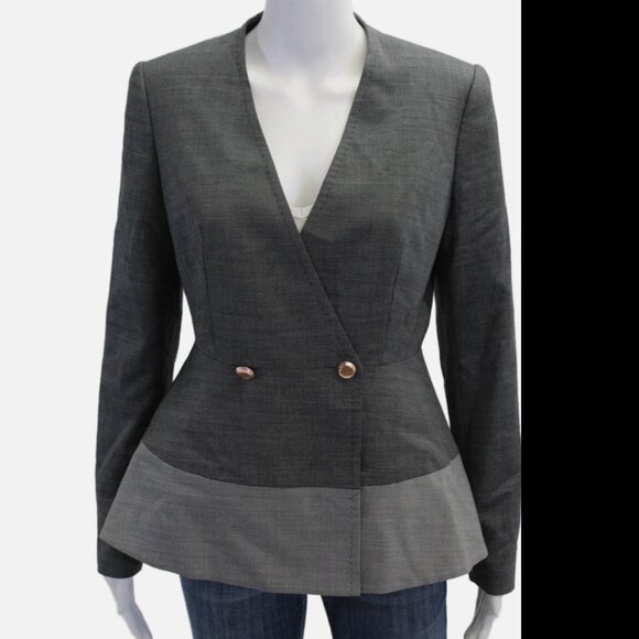 Ted Baker Jackets & Blazers - Ted Baker Gray Double-Breasted Blazer Size S Like New